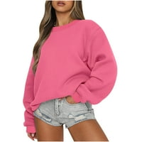 Ženski dugi rukav s dugim rukavima s pulover pulover pulover pulover Solid Boho košulje za žene Zimska