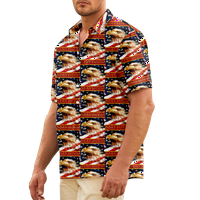 4. jula muška havajska majica USA Nacionalna zastava Grafički otisak majica ovratnik kratki rukav dnevno