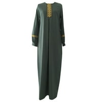 HABYSBULE Ljeto Žene oblače čišćenje Žene plus veličina Ispis Abaya Jilbab Muslim Maxi Haljina Casual