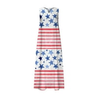 4. jula Žene haljine američke zastave zvijezde prugasto sušače žene patriotske haljine ljetne haljine