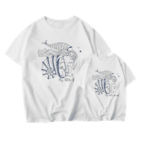 Majica sirena za odrasle za mlade za mlade 3D 3D tiskane majice Unizirane novost kratki rukav za djecu