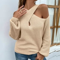 Jiyugala ženski džemperi pulover labave ležerne vrhove