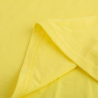 Košulje za žene Ženska modna majica Ženski okrugli vrat kratkih rukava pisma za ispis bluza Yellow XXXXL