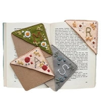 Joefnel Personalizirani ručni izvezeni ugao Bookmark, ručno ušiveno Felt Corner Pismo Bookmark, Felt