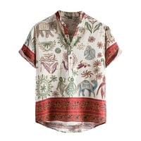 Corashan Muns majice, muški modni ležerni print Hawaii majica za odmor, majice za muškarce