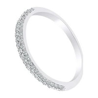 0. Carat Okrugli oblik bijeli prirodni dijamant HALLERITY Vjenčani prsten za vjenčanje 18K čvrsta bijela zlatna prstena veličine-6,5