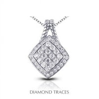 Dijamantni tragovi UD-OS2756- 1. Carat Ukupno prirodni dijamanti 14k bijeli zlatni ured Podešavanje