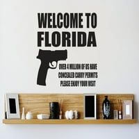 Zidni dizajn Dobrodošli na Floridu preko milion nas ima dozvole, molim vas uživajte u vašoj posjeti