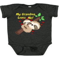 Inktastic moja baka voli me Sloth poklon baby boy ili baby girl bodysuit