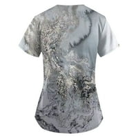 Ženski bluze V-izrez Radne odjeće Grafički otisci Ženski kratki rukav TEE ljetni vrhovi zlato 4xl