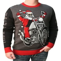 Ružni božićni džemper Muški uživo vožnji santa pulover dukserice-mali