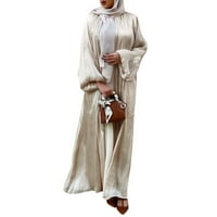 Puawkoer žene mekani kardigan elegantan šifon solid slojeviti kardigan top labav dugi casual cardigan