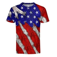 Dan neovisnosti Aaiymeta, Četvrta jula julska američka zastava majica, plava 3xl