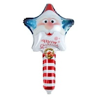 Božićni ukrasi božićni nadutiv štapić Cane Candy Jelen Head Holding Dekorativni baloni Božićni aluminijumski