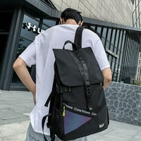 Nylon ruksak reflektirajuća geometrijska boja kontrastnog školskog torbe u unise školski ruksak, crni