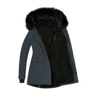 Dugi puffer kaput Ženske žene plus veličina zimska kompozitna plišana dugme kaput od jakne kaput sa