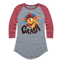 Crash Bandicoot - blesav pad - Ženska grafička majica Raglan