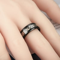 xinrui muškarci prsten sjajni jednostavan nakit pribor zmajeva zmaj uzorak užareni prsten za upoznavanje