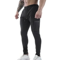 Pantalone za muškarce proljeće casual fitness trkački pantalona za crtanje labavih struka Soild Color