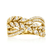 Ross-Simons 1. CT. T.W. Diamond Openwork Ring u 14kt žuto zlato za žensko, odrasle