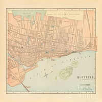 Mapa Montreal Poster Print by Wild Apple Portfolio Wild Apple Portfolio 59389