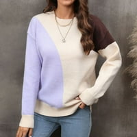 SNGXGN Ženska turtenacke prevelizirani tunički pleteni prevelizirani pulover džemper za prevelike džempere