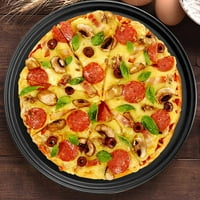 LEMETOW PREMIUM Ne-Stick Pizza Pan Bakeware Carbon Steel Ploče za pizzu Okrugli duboko posuđe Pizza