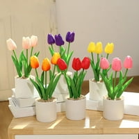 MDuoduo umjetni cvijet u lonku Real Touch lažni tulipani cvijet, umjetno cvijeće Tulip utted lažne biljke