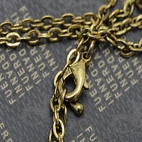 Zlatna tonirana kobra zmija Crystal Rhinestone ogrlica za Halloween Privjesak ogrlicu