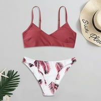 Ženski kupaći kostimi cvjetni nasumični tisak Bikini Push-up kupaći kupaći kupaći kostimi kupaći kostimi