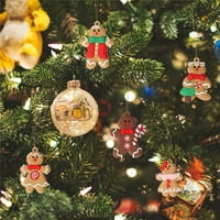 Čovjek od medenjaka za božićne stablo asortirane plastične figurice od medenjaka ukrasi za božićno drvce