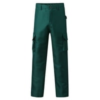 Leey-World Muške dukseve Muške casual hlače Klasične pamučne hlače Radne pantalone s više džepova zelena,