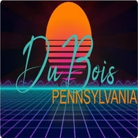 Dubois Pennsylvania Vinil Decal Stiker Retro Neon Design