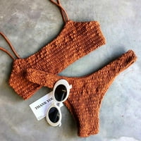 Pfysire ženski bikini set kupaći kostim brazilski grudnjak za kupanje ružičaste m