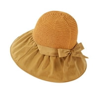 HUNPTA Sunčani šeširi za žene na otvorenom casual ukras za luk Veliki glava Dizajn sunčanih šešira