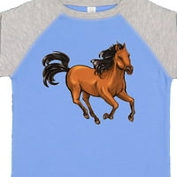 Inktastični divlji mustang konj galopirajući poklon za mali majicu majica ili majica mališana