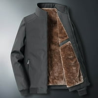 Wavsuf muški jakne veliki i visoki lagani džepovi sa zatvaračem PUSH FLEECE casual sivi kaputi veličine