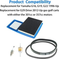 -Carb Tune Up Kit Pogon Starter Belt Spark Priključ za zamena za Yamaha Gas Golf Korpa G G G22