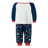 Sunost božićne pidžame za obitelj podudaranje PJ-ovih setova sa božićnim stablom dugim rukavima i hlače