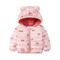 CETHRIO Dječji kaput Clearence Zip Lagani pad i zimske ležerne ružičaste kapute veličine 4 godine