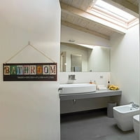 DETDTPE Dekor sobe, kućni dekor Personalizirani drveni znakovi Indikacija scene Drveni znak kupaonica
