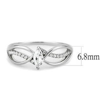 Luxe nakit dizajnira ženski prsten za angažman od nehrđajućeg čelika sa AAA razredom CZ - veličine