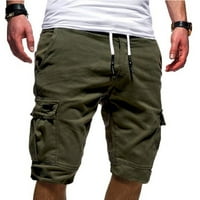 Labakihah teretni pantalone za muškarce muške ljetne casual plus veličina više džepnih alata za sportske