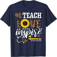 Tree Učite ljubav INSPIRE Učitelj Poklon Suncokret zahvalnost Majica