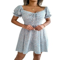 Grianlook Žene Jednostavna haljina s kratkim rukavima Tunic Cracy Up Summer Sandress Swing Mini haljine