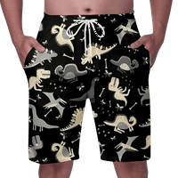 Dječaci i muški kratke hlače Dinosaurske kratke hlače za muškarce Hlače na plaži za muškarce Ljeto Flowy