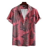 Muška košulja Ljeto Loot FIT Spring Slim tiskano kratkih rukava Plaža Top bluza Havajska majica