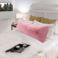 PiccoCasa mekani krzneni jastuk za krzneni jastuk sa patentnim zatvaračem ružičaste 20 x48
