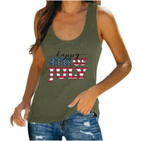 Ženski tenkovi Ležerne ljetne tunike 4. srpnja Tee rukava bez rukava majica modne labave bluze