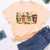 Ženske majice sa čvrstim bojama Majica Slatka ispisana ljetna casual o-izrez majica s majicom s kratkim